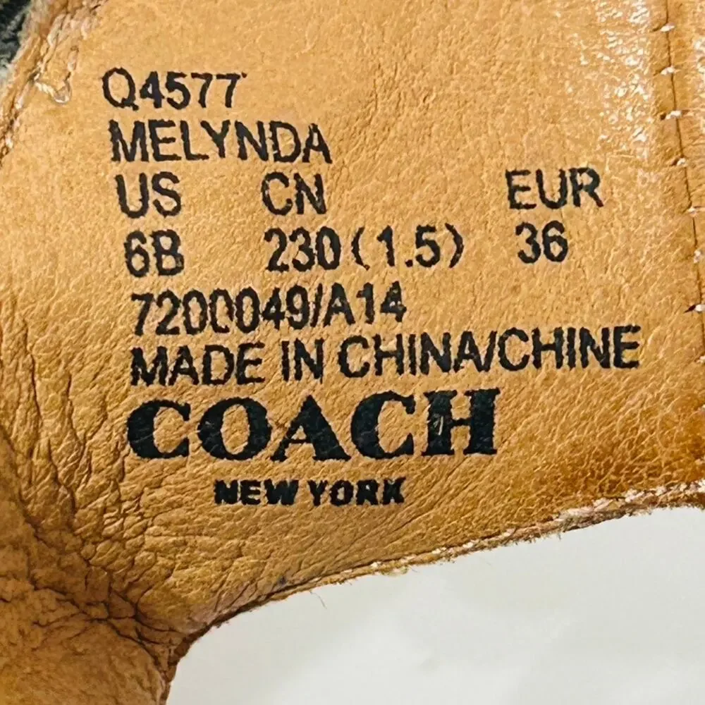 Coach Melynda Pewter Leather Cage Strappy Gladiator Adjacent Sandals Size 6 - Picture 11 of 11